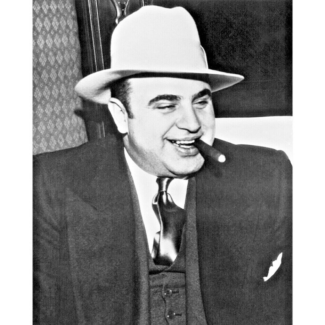 Al Capone smoking a cigar