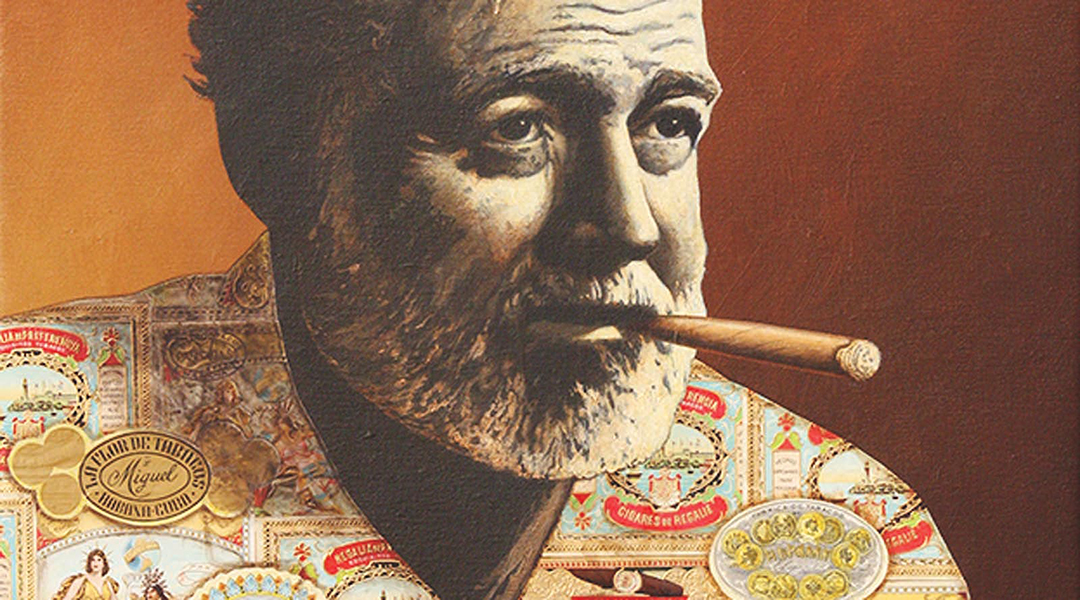 Ernest Hemingway with a cigar