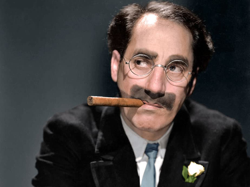 Groucho Marx smoking La Preferencias Cuban cigar