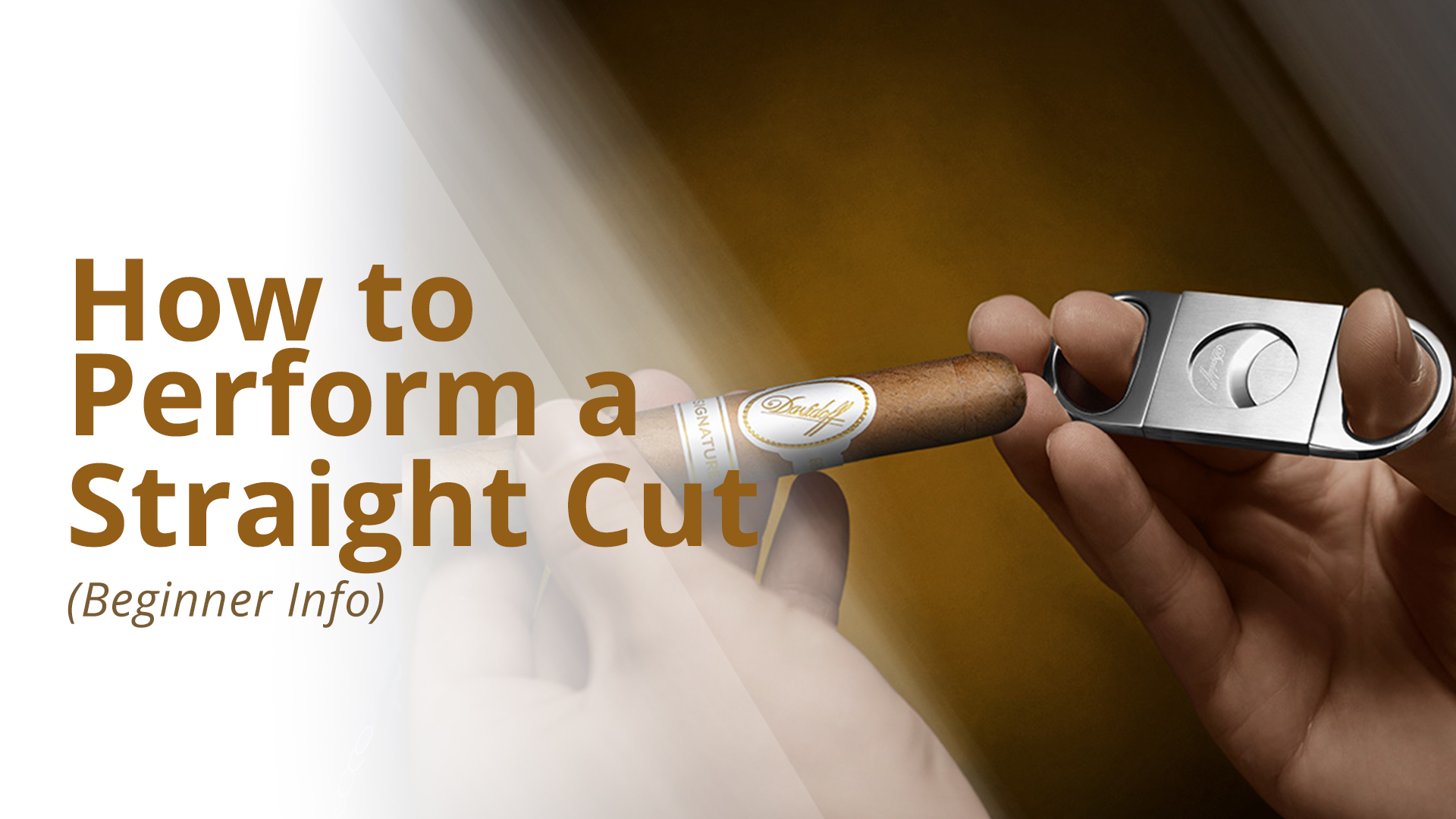 How to cut a cigar with straight or guillotine cutter