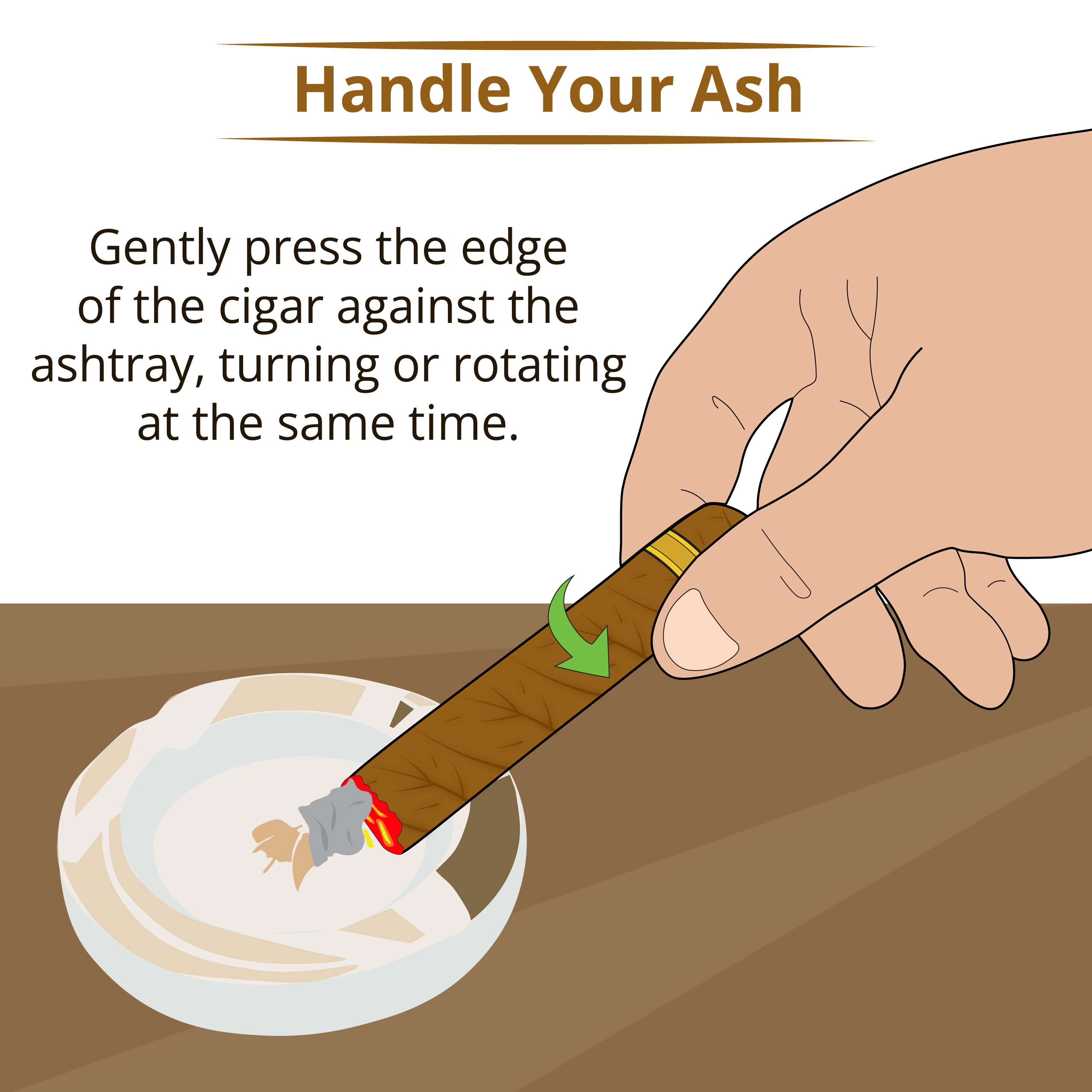 How to ash a cigar properly