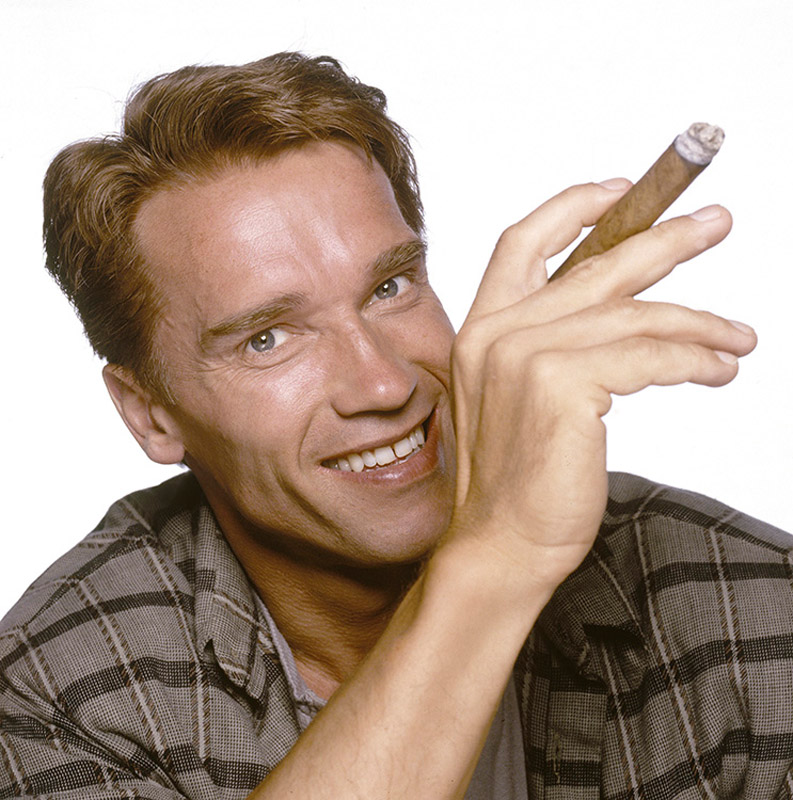 Arnold competes in a cigar smoking contest in Split Croatia