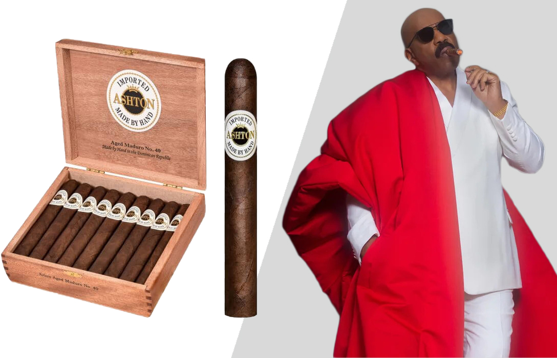 Steve Harvey's first-ever cigar Ashton Maduro