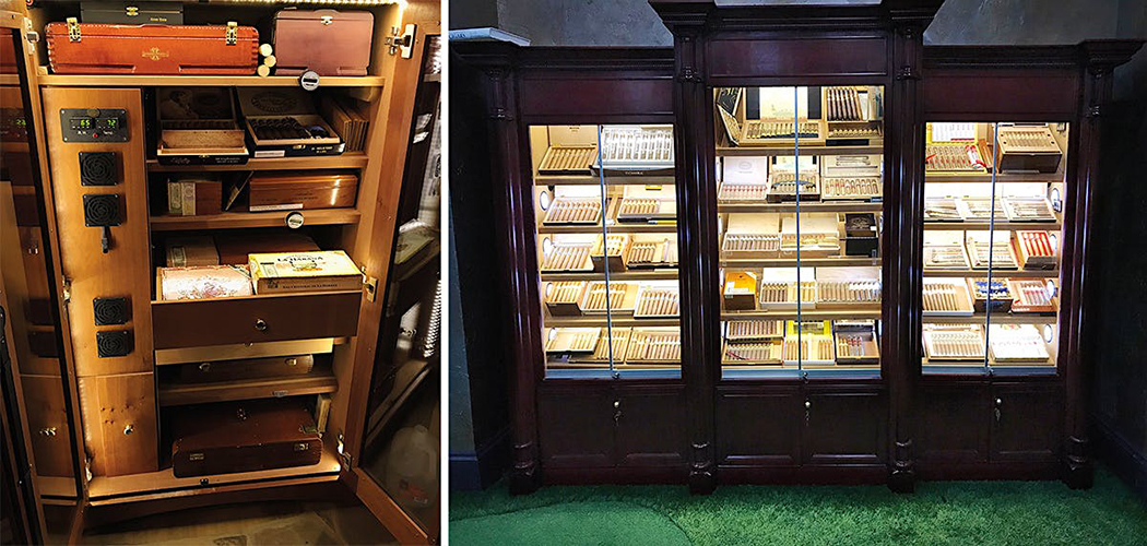 Cigar collection in two humidors