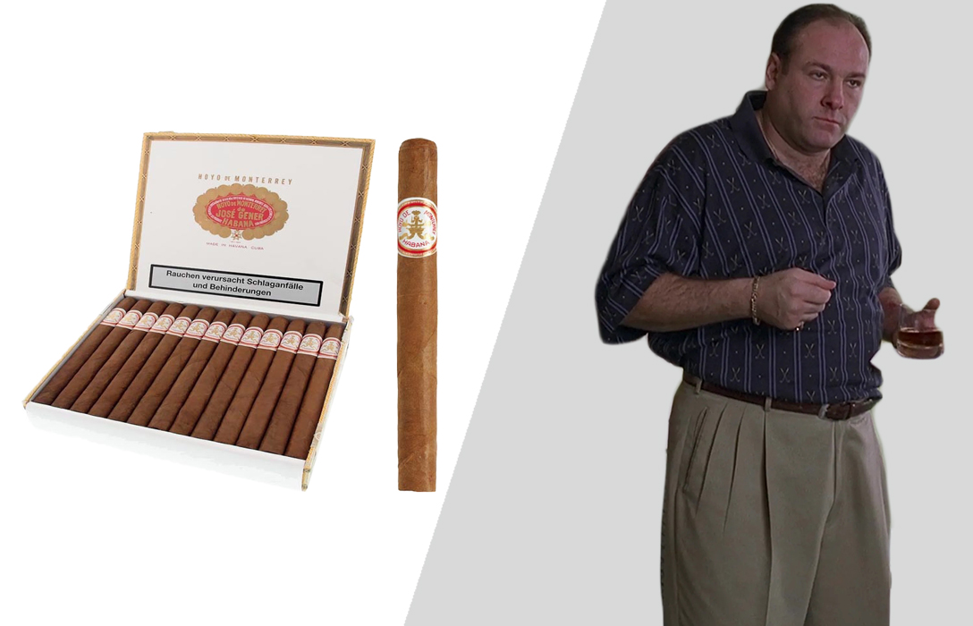 Tony Soprano smoking Hoyo De Monterrey Double Corona cigar