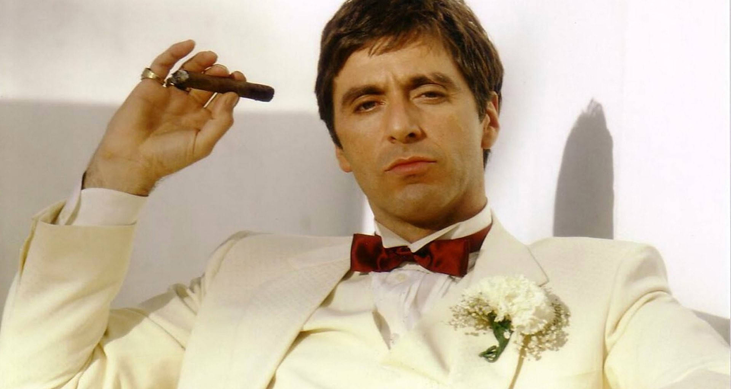 Al Pacino scarface smoking a cigar
