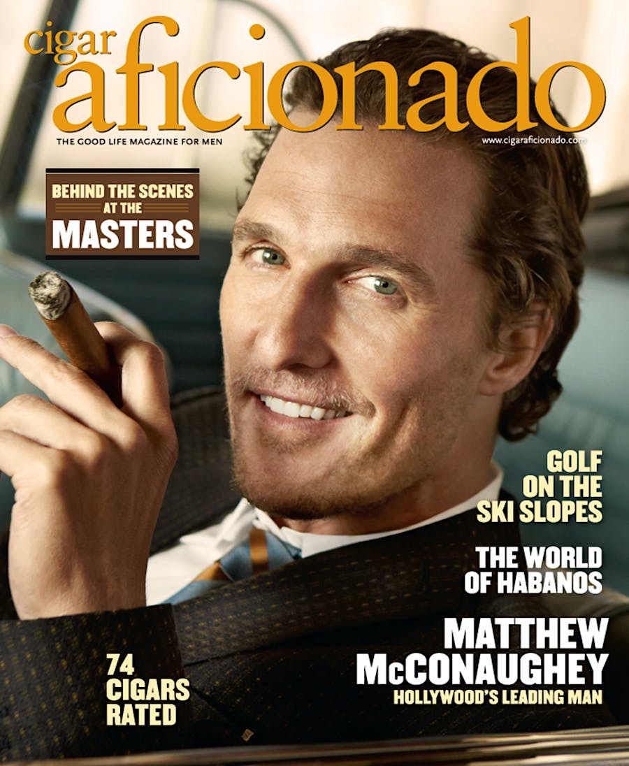 Matthew McConaughey on Cigar Aficionado magazine cover