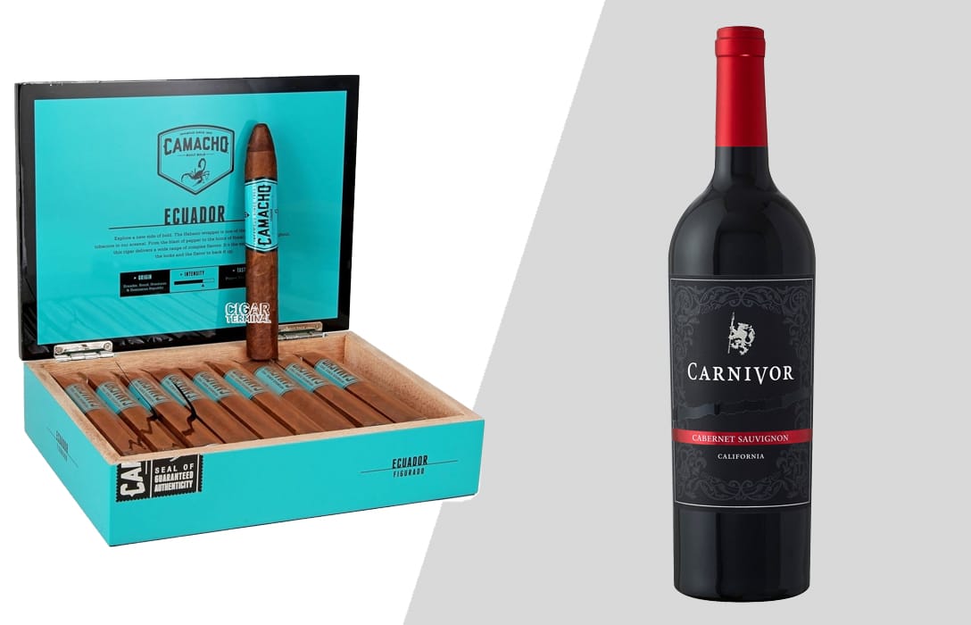 Cabernet Sauvignon wine with full-bodied cigar