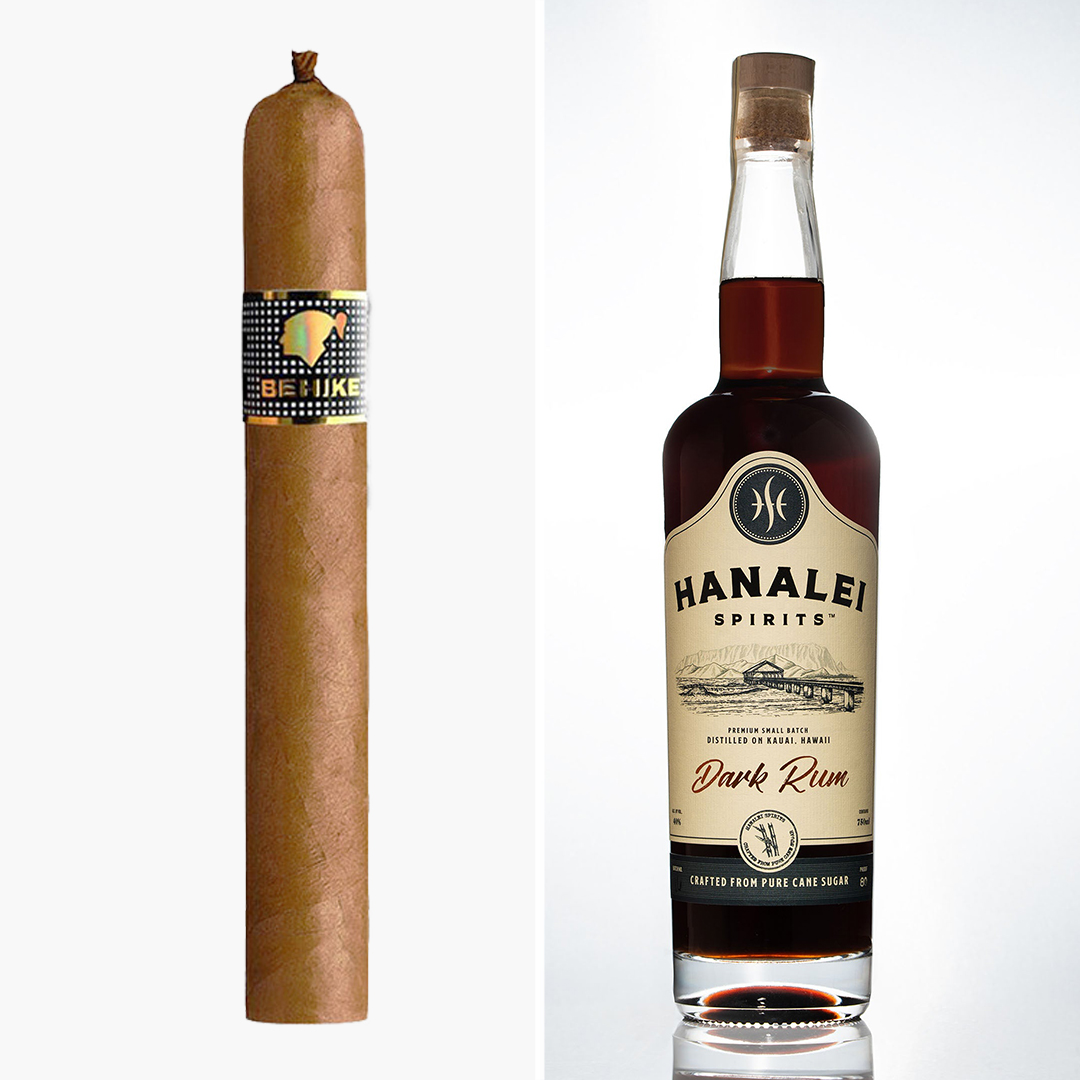 Dark rum with cigar