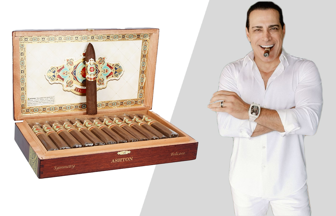 Manny Khoshbin smokes Ashton cigar