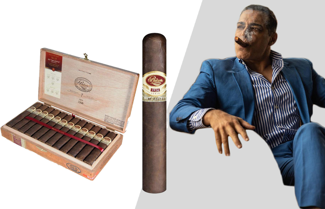 Manny Khoshbin smokes a Padron cigar